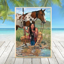 Lade das Bild in den Galerie-Viewer, Indisch - runder runder Diamant - 30x40cm
