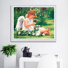 Lade das Bild in den Galerie-Viewer, Mädchen - voller runder Diamant - 40x30cm
