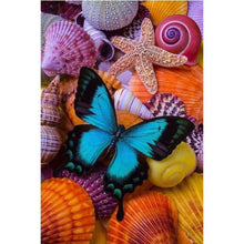 Lade das Bild in den Galerie-Viewer, Schmetterling - voller runder Diamant - 30x40cm
