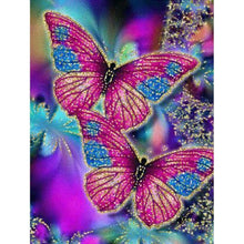 Lade das Bild in den Galerie-Viewer, Schmetterling - voller runder Diamant - 30x40cm
