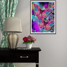Lade das Bild in den Galerie-Viewer, Schmetterling - voller runder Diamant - 30x40cm
