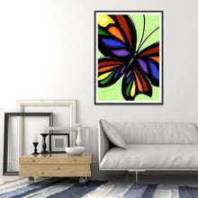 Lade das Bild in den Galerie-Viewer, Schmetterling - voller runder Diamant - 30x40cm
