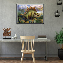 Lade das Bild in den Galerie-Viewer, Dinosaurier - voller runder Diamant - 40x30cm
