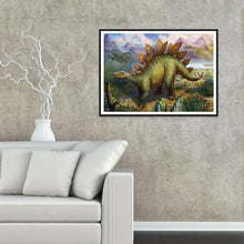 Lade das Bild in den Galerie-Viewer, Dinosaurier - voller runder Diamant - 40x30cm
