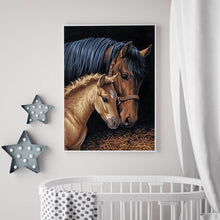 Lade das Bild in den Galerie-Viewer, Pferd - voller runder Diamant - 30x40cm
