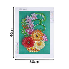 Lade das Bild in den Galerie-Viewer, Blume - teilweise speziell geformte Diamantmalerei 30*40cm
