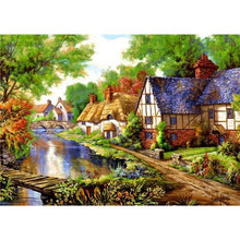Lade das Bild in den Galerie-Viewer, Haus - voller runder Diamant - 30x40cm
