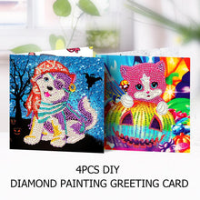 Lade das Bild in den Galerie-Viewer, 4pcs/Set-Halloween-Diamond Grußkarten
