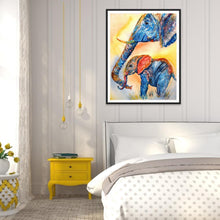 Lade das Bild in den Galerie-Viewer, Elefant - voller runder Diamant - 30x40cm
