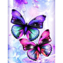 Lade das Bild in den Galerie-Viewer, Schmetterling - voller runder Diamant - 30x40cm

