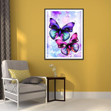 Lade das Bild in den Galerie-Viewer, Schmetterling - voller runder Diamant - 30x40cm
