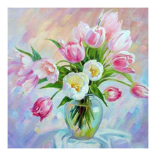Lade das Bild in den Galerie-Viewer, Blumen - voller runder Diamant - 30x30cm
