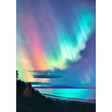 Lade das Bild in den Galerie-Viewer, Aurora Landschaft - voller runder Diamant - 40x30cm
