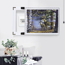 Lade das Bild in den Galerie-Viewer, Hirsch Natur - voller runder Diamant - 40x30cm
