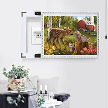 Lade das Bild in den Galerie-Viewer, Hirsch Natur - voller runder Diamant - 40x30cm
