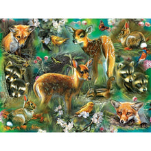 Lade das Bild in den Galerie-Viewer, Hirsch Natur - voller runder Diamant - 40x30cm
