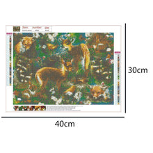 Lade das Bild in den Galerie-Viewer, Hirsch Natur - voller runder Diamant - 40x30cm
