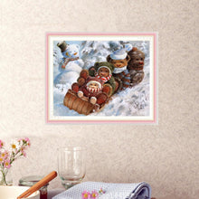 Lade das Bild in den Galerie-Viewer, Bär - voller runder Diamant - 35x30cm

