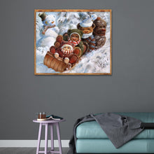 Lade das Bild in den Galerie-Viewer, Bär - voller runder Diamant - 35x30cm
