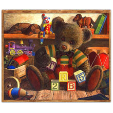 Lade das Bild in den Galerie-Viewer, Bär - voller runder Diamant - 35x30cm
