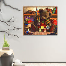 Lade das Bild in den Galerie-Viewer, Bär - voller runder Diamant - 35x30cm
