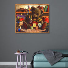 Lade das Bild in den Galerie-Viewer, Bär - voller runder Diamant - 35x30cm
