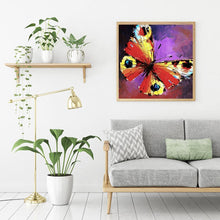 Lade das Bild in den Galerie-Viewer, Schmetterling - voller runder Diamant - 30x30cm
