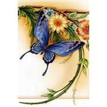 Lade das Bild in den Galerie-Viewer, Schmetterling - voller runder Diamant - 30x40cm

