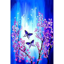 Lade das Bild in den Galerie-Viewer, Schmetterling - voller runder Diamant - 30x40cm

