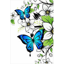 Lade das Bild in den Galerie-Viewer, Schmetterling - voller runder Diamant - 30x40cm

