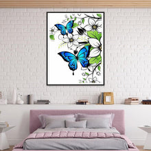 Lade das Bild in den Galerie-Viewer, Schmetterling - voller runder Diamant - 30x40cm
