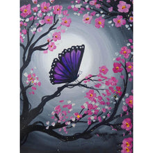 Lade das Bild in den Galerie-Viewer, Schmetterling - voller runder Diamant - 30x40cm
