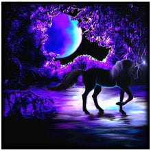 Lade das Bild in den Galerie-Viewer, Pferd - voller runder Diamant - 30x30cm

