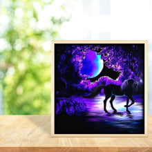 Lade das Bild in den Galerie-Viewer, Pferd - voller runder Diamant - 30x30cm
