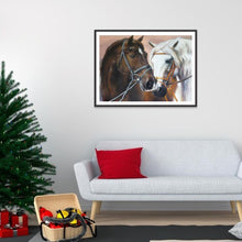Lade das Bild in den Galerie-Viewer, Pferd - voller runder Diamant - 30x40cm
