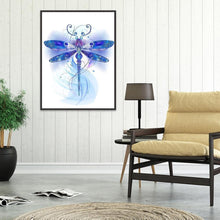Lade das Bild in den Galerie-Viewer, Libelle - voller runder Diamant - 30x40cm

