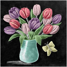 Lade das Bild in den Galerie-Viewer, Blume - voller runder Diamant - 30x30cm

