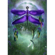 Lade das Bild in den Galerie-Viewer, Libelle - volle Diamant-Malerei - 40x30cm
