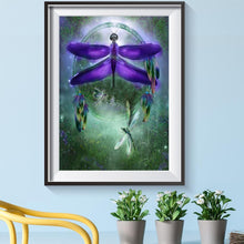 Lade das Bild in den Galerie-Viewer, Libelle - volle Diamant-Malerei - 40x30cm
