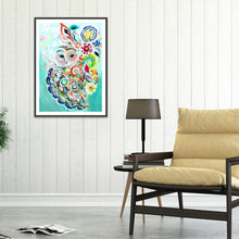 Lade das Bild in den Galerie-Viewer, Eule - voller quadratischer Diamant - 40x30cm
