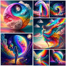 Lade das Bild in den Galerie-Viewer, Regenbogen Madchen-Voller  Diamond Painting-30x30cm
