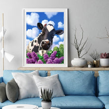 Lade das Bild in den Galerie-Viewer, Kuh - voller runder Diamant - 30x40cm
