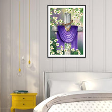 Lade das Bild in den Galerie-Viewer, Kreuz - voller runder Diamant - 30x40cm
