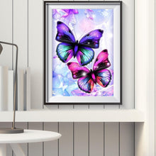 Lade das Bild in den Galerie-Viewer, Schmetterling - voller runder Diamant - 40x30cm
