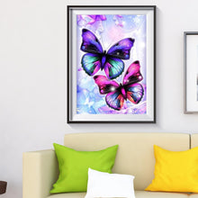 Lade das Bild in den Galerie-Viewer, Schmetterling - voller runder Diamant - 40x30cm

