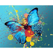 Lade das Bild in den Galerie-Viewer, Schmetterling - voller runder Diamant - 30x40cm
