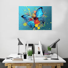 Lade das Bild in den Galerie-Viewer, Schmetterling - voller runder Diamant - 30x40cm
