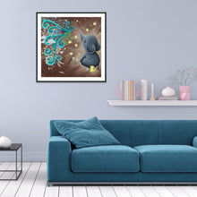 Lade das Bild in den Galerie-Viewer, Elefant - voller runder Diamant - 30x30cm
