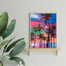 Lade das Bild in den Galerie-Viewer, Kokosnussbaum - voller runder Diamant - 30x40cm
