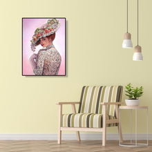 Lade das Bild in den Galerie-Viewer, Lady Lächeln - voller runder Diamant - 30x40cm
